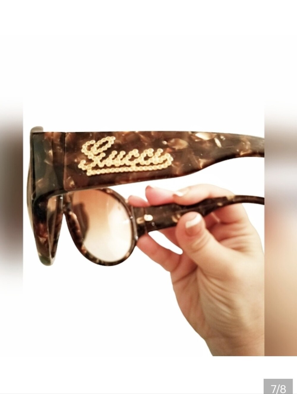 Rare vintage Gucci sunglasses with original case and dust cloth discontinued